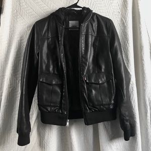 Levi’s Vegan Leather Hooded Jacket S